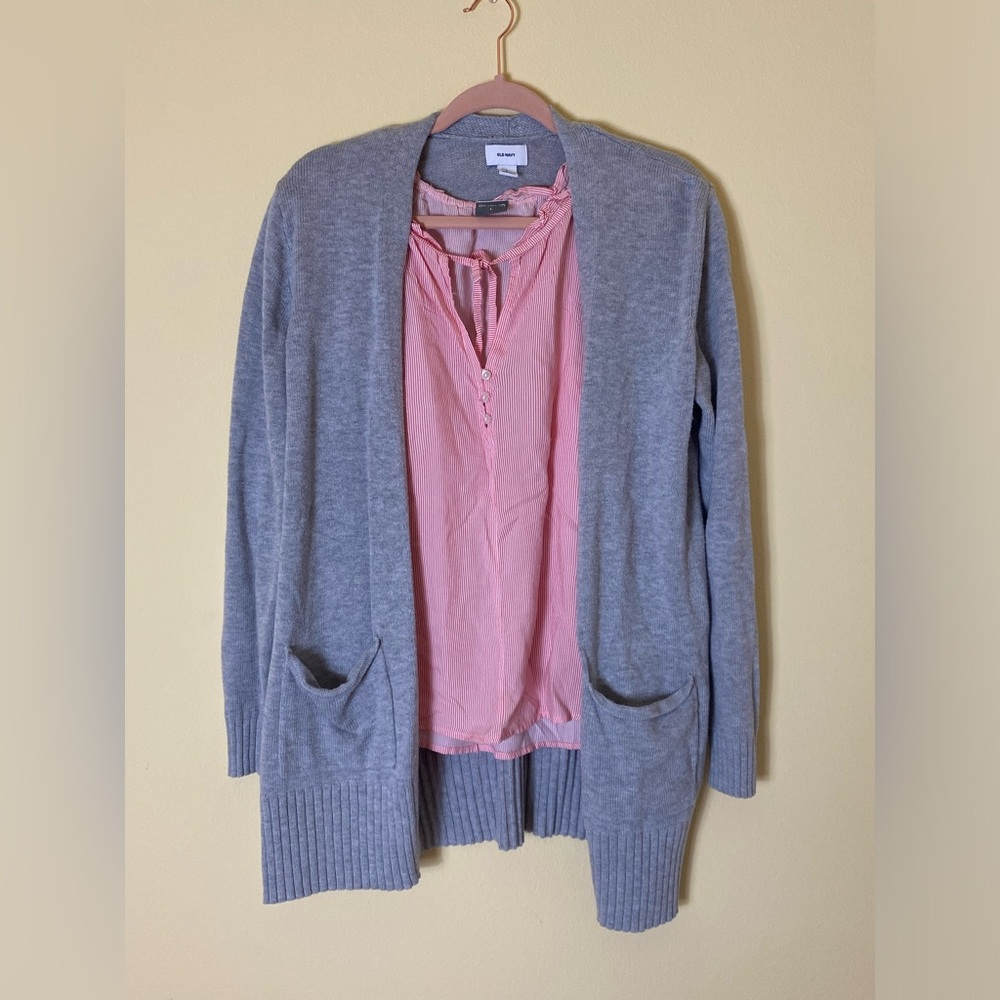 Old Navy Cardigan and shirt size Large